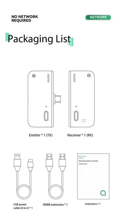 llano S850 4K 1080P Wireless Video Transmission Extender TV Monitor Projector PC