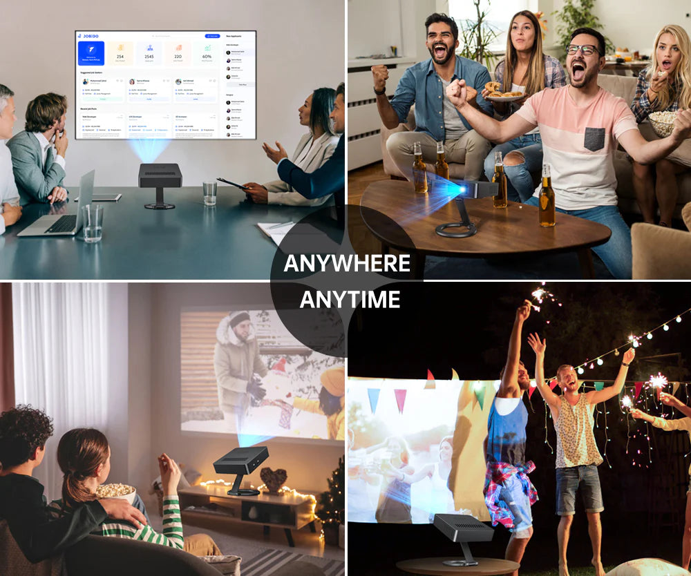 Projector, Upgraded 720P HD for Smartphone/Laptop (No WiFi/Bluetooth)