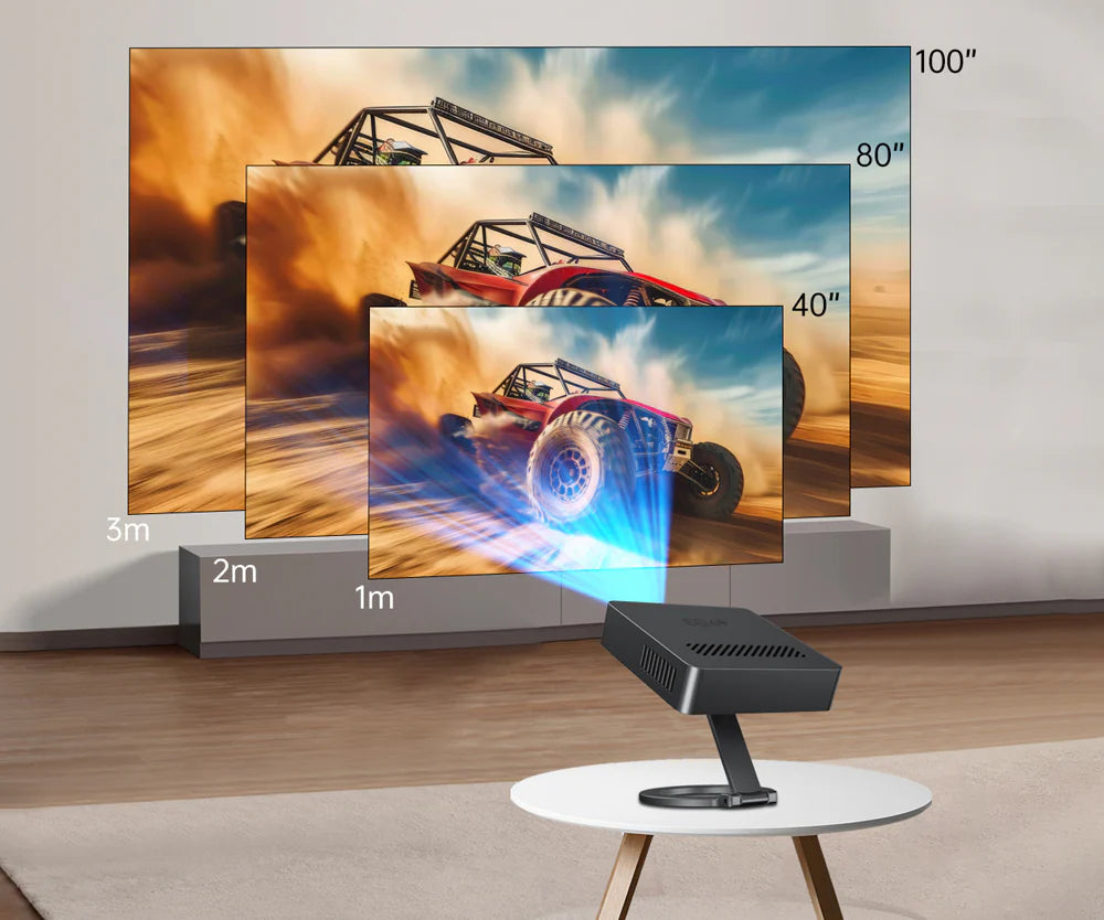 Projector, Upgraded 720P HD for Smartphone/Laptop (No WiFi/Bluetooth)