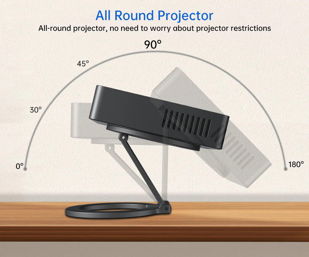 Projector, Upgraded 720P HD for Smartphone/Laptop (No WiFi/Bluetooth)